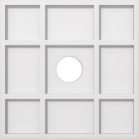 Ekena Millwork Rubik Architectural Grade PVC Contemporary Ceiling Medallion, 16"OD x 3"ID x 5 1/2"C x 1"P CMP16RK-03000